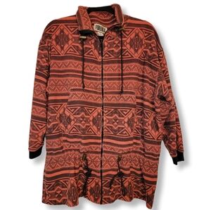 90s Forenza Aztec Print Knit Jacket